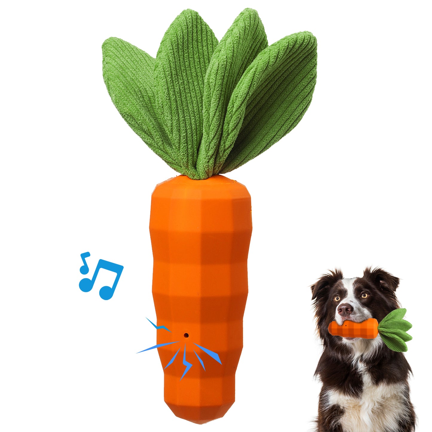 Indestructible Funny Carrot Squeaky Toy